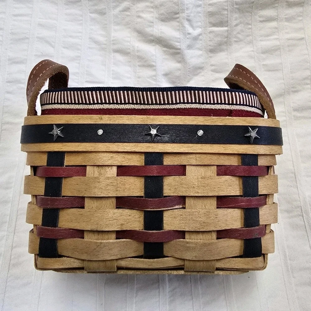 Longaberger‎ Collectors Club Proudly American Salt Pepper Basket Liner Protector